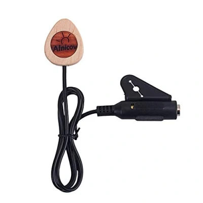 Image of Alnicov Guitar Pickup Wood Piezo Contact Microphone For Violin Banjo Mandolin Ukulele Guitar,maplewood