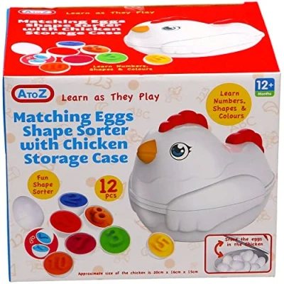 Image of Atoz 63323 Matching Eggs &amp; Chicken, Yellow, Lifelike