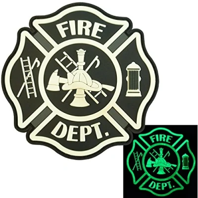 Image of 2AFTER1 Glow Dark ACU Fire Fighter Dept EMS EMT Rescue Firemen Engine Morale Gear PVC Touch Fastener Patch
