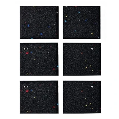 Image of Nicoman Treadmill Mat Pad Heavy Duty Fitness Gym Pad, High Density Floors Carpets Protectors Home Anti slip Shock Absorbent 15mm 10 x 10cm (Galaxy Black, 6 Pack)