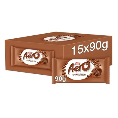 Image of Aero Bubbly Milk Chocolate Sharing Bars, 15 x 90 g