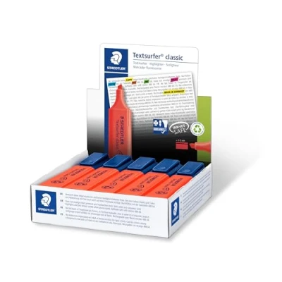 Image of STAEDTLER 364 2 Textsurfer Classic Highlighter Red (Box of 10)