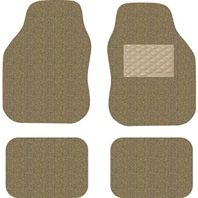 Image of Nicoman Universal Non Slip Dirt Traper Jet Washable Car Mat(CREAM or BEIGE, Full Set 4 Piece)