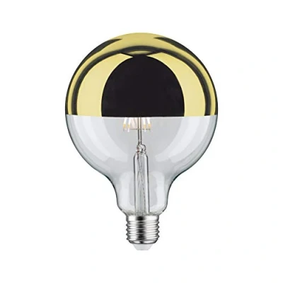 Image of Paulmann 28678 LED Filament lamp G125 6 watts Crown Mirror Gold 2700 K Warm White dimmable E27