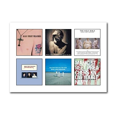 Image of Libretto Designs MANIC STREET PREACHERS Albums unframed A4 Art Print Mini Poster