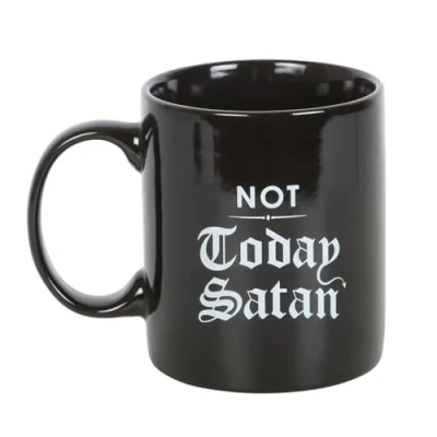 Image of Something Different Wholesale Not Today Satan Mug Gothic Elegance in DarkMatter Range Funny Ceramic Cup, Hooved Guests Design Unique Gift