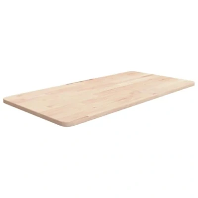 Image of vidaXL Solid Oak Wood Bathroom Countertop/Tabletop Untreated Wooden Countertop/Desk 80x40x1.5 cm Versatile Use for Home/Office/Vanity/Gaming