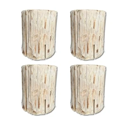 Image of 4 x Swedish Fire Torch Instant Wood Extra Dry Kiln Dried Logs with a Firelighter. Perfect for Garden Pit. Can Be Used as Campfire, Stove or Even Lantern/Garden Candle (4)