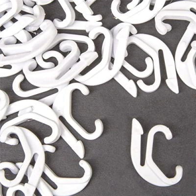 Image of 30x Plastic Swish Valance Curtain Rail Gliders White Track Runner Hooks
