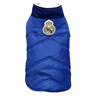Image of Real Madrid CF Coat for Dog or Cat, Size XXS, Blue, Official Product (CyP Brands)