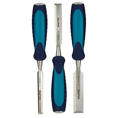 Image of Eclipse Professional Tools BEWC3BCE 3 Piece Wood Chisel Set (½&quot;, ¾&quot;, 1&quot;)