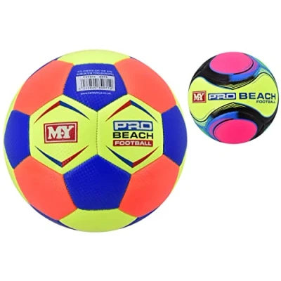 Image of Football M.Y Pro Beach Random Colour supplied Ideal Soft touch ball for or Garden arrives Deflated