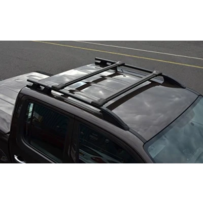 Image of ALVM Parts &amp; Accessories Black Cross Bar Rail Set To Fit Roof Side Bars Amarok (2010 2021)
