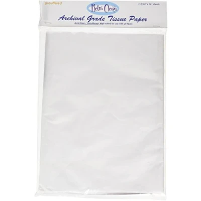 Image of Retro Clean Archival Grade Tissue Paper Unbuffered 24 inch x 36 12/Pkg
