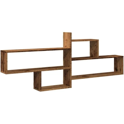 Image of vidaXL Wall Shelf Old Wood 167.5x18x68 cm Engineered
