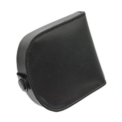 Image of Visconti Monza Collection Vegetable Tanned Leather Tray Coin Purse TRY5 Black