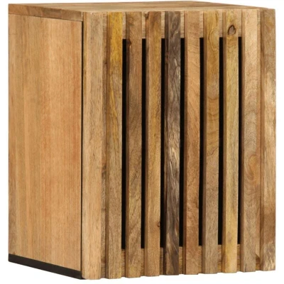 Image of vidaXL Bathroom Wall Cabinet Hanging Storage Cupboard Solid Wood Rough Mango