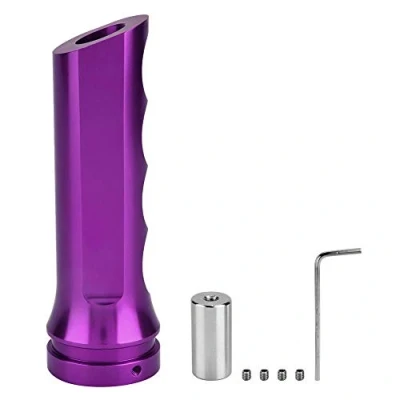 Image of purple Car accessories HandBrake Cover, Universal Auto Aluminum Cover Handle Protector Hand Brake Sleeve(Purple)
