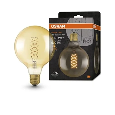 Image of OSRAM Vintage 1906 LED globe G95 E27 7 W gold dim