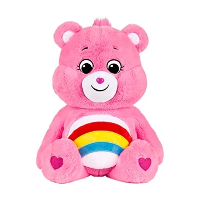 Image of Care Bears Cheer Bear 60cm Jumbo Plush Collectable Cute Toy, Giant Teddy Bear, Cuddly Toys for Children, Soft Girls Boys, Big Suitable and Boys 4+ Basic Fun 22066