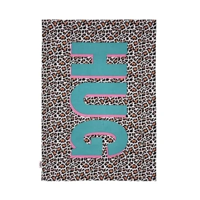Image of Dexam Happy Place Hug Recycled Cotton Tea Towel Brown