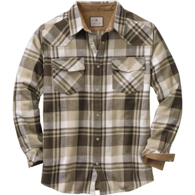 Image of Legendary Whitetails Men&#039;s Shotgun Western Flannel Button Down Shirt, Tobacco Range Plaid, M UK