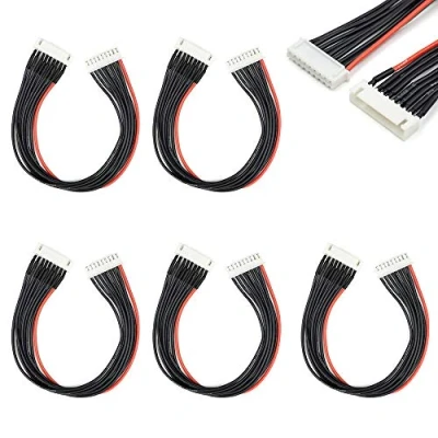 Image of elechawk 9 Pin JST XH 8S Balance Plug Extension Lead Wire 200mm 5 PCS for LiPo Battery Charging 22AWG Silicone (8S)