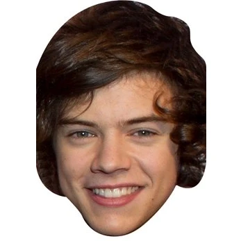 Image of FoxyPrinting Harry Styles Celebrity Cardboard Party Face Mask Fancy Dress