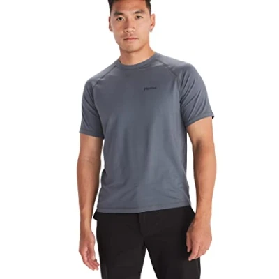 Image of Marmot Men&#039;s Windridge SS, Breathable Functional Shirt, Short Sleeved Sports Quick Drying Fitness Steel Onyx, M