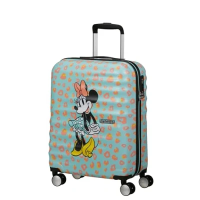 Image of American Tourister Wavebreaker Disney FL Spinner S, Hand Luggage, 55 cm, 36 L, Multicolor (Minnie Pastel Dots)