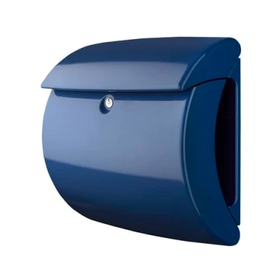 Image of Burg Wächter Kunststoff Briefkasten Piano 886 MB Blau marinblau Letter Box, Marine Blue, 40 x 20 30 cm
