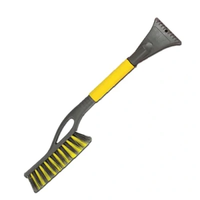 Image of 2 in 1 Car Windscreen Ice Scraper &amp; Brush Winter Snow Frost Removal Long Handle