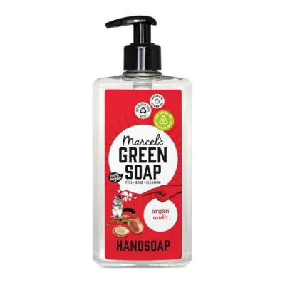 Image of Marcel&#039;s Green Soap Hand Argan &amp; Oudh Handwash Dispenser 100% Eco friendly Vegan 97% Biodegradable 500 ML