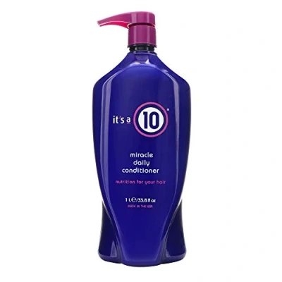 Image of It’s a 10 Haircare Miracle Daily Conditioner, Everyday Use, Colour Safe, For Dry Damaged Hair, Reduces Frizz and Restore Shine, 1 Litre