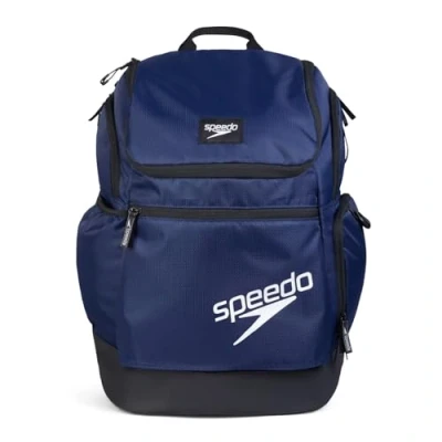 Image of Speedo Unisex Teamster 2.0 Rucksack 35L Backpack Swim Bag Training Backpack, Navy, One Size