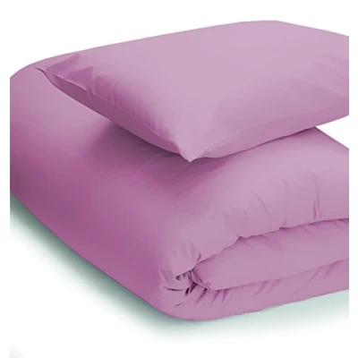Image of Belledorm Pink Duvet Cover, 200 Thread Count Percale (Double, Blush)