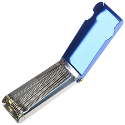 Image of Guitar Nut Bridge File Set Luthiers Box 13 Sizes Of Files 1 Flat for Mandolin String Groove Slot