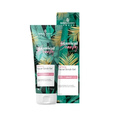 Image of Skin Academy London Botanical Beauty Purifying Facial Scrub 98% Nature Derived Vegan 125ml