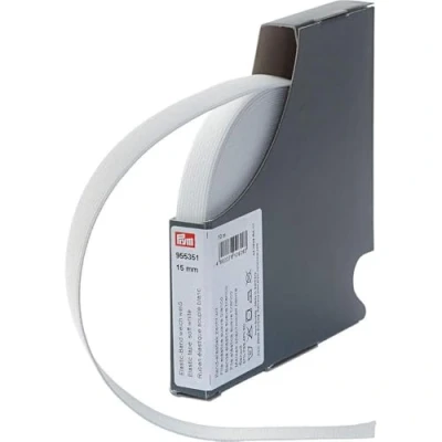 Image of Prym Elastic Band Soft 15 mm White, 57% Polyester, 43% ED