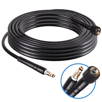 Image of TC TECHNIC Pressure Hose for Karcher K Series washers with M22x1.5mm Thread Nylon braiding Click Connect Connector high and Temperature 5m