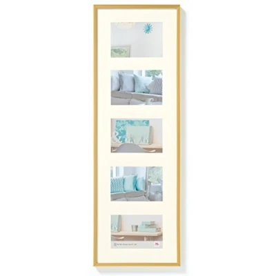 Image of walther Design Picture Frame Gold 5X 10x15 cm Gallery with PassepArtout, New Lifestyle Plastic KV515G