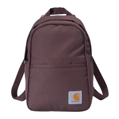 Image of Carhartt Unisex Mini Backpack, Everyday Essentials Daypack for Men and Women, Wine, One Size UK