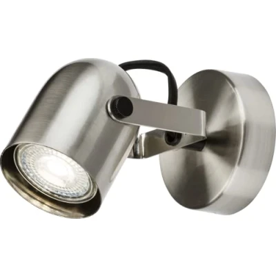Image of KnightsBridge 230V GU10 Adjustable Single Spotlight Brushed Chrome