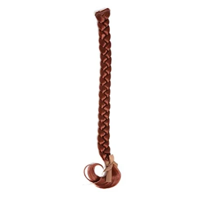 Image of WIG ME UP SA101 130 Braided Plait Hairpiece plaited Clip in Hair Extension 20cm copper red