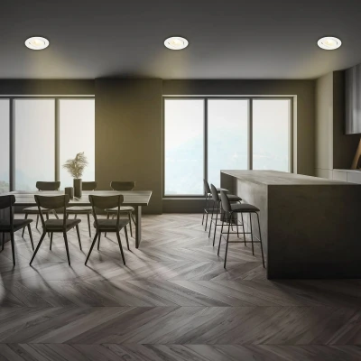 Image of Briloner LED recessed light Desi, white, Ø9cm, dimmable, 3000K