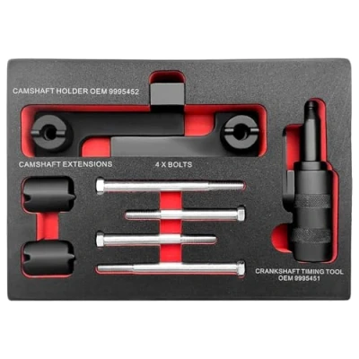 Image of ZKTOOL Engine Timing Tool Camshaft Locking Kit, Compatible with Volvo S40 S60 XC90, Crankshaft Tools, OEM 9995451, 9995452
