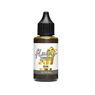 Image of Octopus Fluids resin Ink SUN, Alcohol for epoxy and UV Resin, colour translucent art, dye liquid, 30 ml, yellow