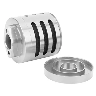 Image of RC Car Air Filter, Aluminum Aloy Filter for 1:5 Scale HPI Baja KM Rovan AF T Model Car(Silver)