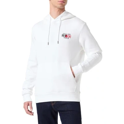 Image of JACK &amp; JONES Men&#039;s Jprbluspace Sweat Hood Bmuss24 Sweatshirt, Cloud Dancer, XL