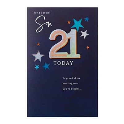 Image of 21st Birthday Card for Son Him